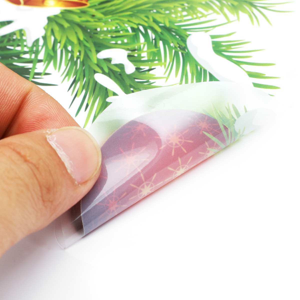 Large Green Christmas Tree Wall Decoration Sticker Stars Water-Proof Removable Room Window Decor Poster 50 x 70cm