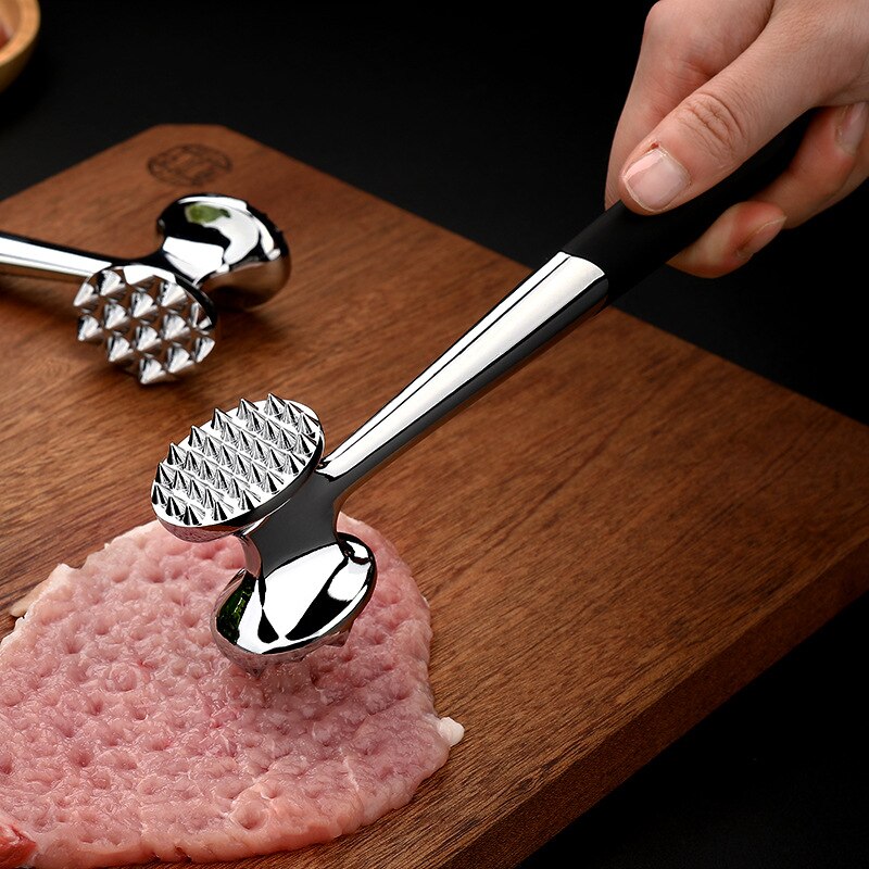 Double-sided Stainless Steel Meat Beef Hammer Knocking Meat Hammer Tender Meat Hammer Meat Hammer Steak Chicken Steak Loose