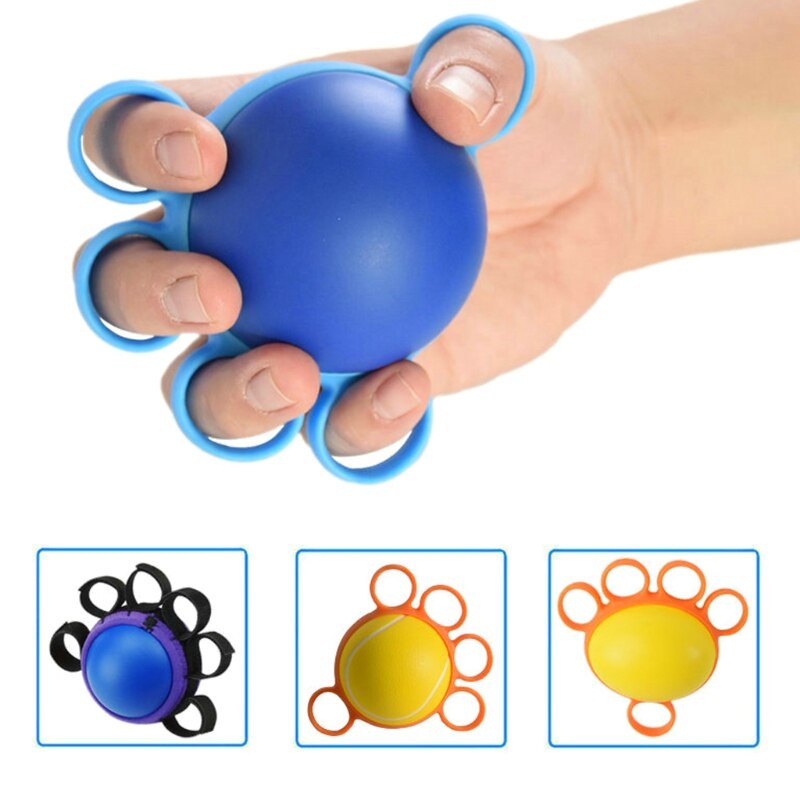 1 Pcs Finger Grip Ball Massage Rehabilitation Training Elderly Exercise Ball Hand Finger Strength Circle Grip Device Grip Tool