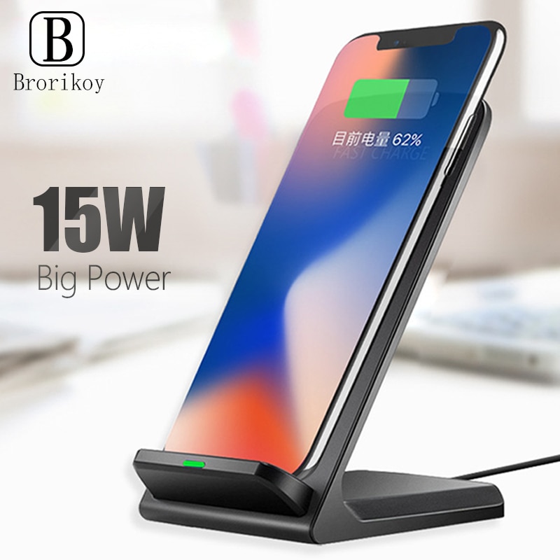 Draadloze Fast Charging Stand Voor Iphone 11 Pro Xs Max 8 15W Qi Draadloze Oplader Snel Opladen Stand Mobiele telefoon Oplader