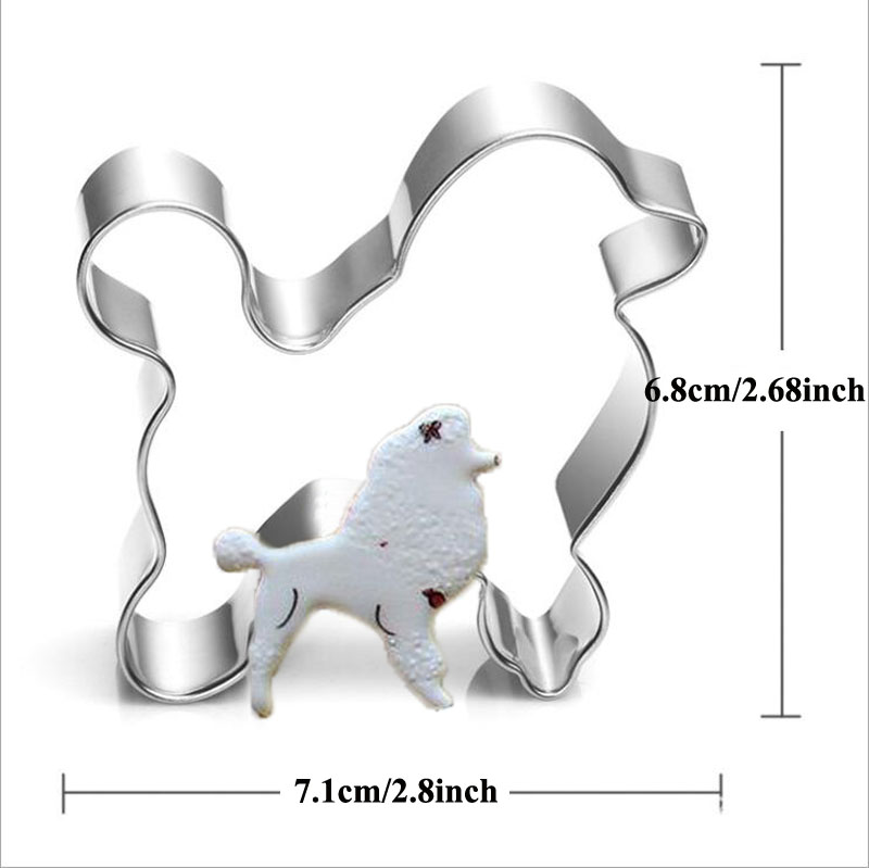 Dier honden katten kitty puppy klauw bone rvs cookie cutter party Biscuit mold fondant cake Gebak decor cupcake topper: puppy