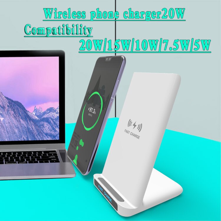 20W Qi Wireless Charger For Samsung Galaxy S20 FE 5G Fast Wireless Charging Pad Induction Wireless Charger For Galaxy S20 FE