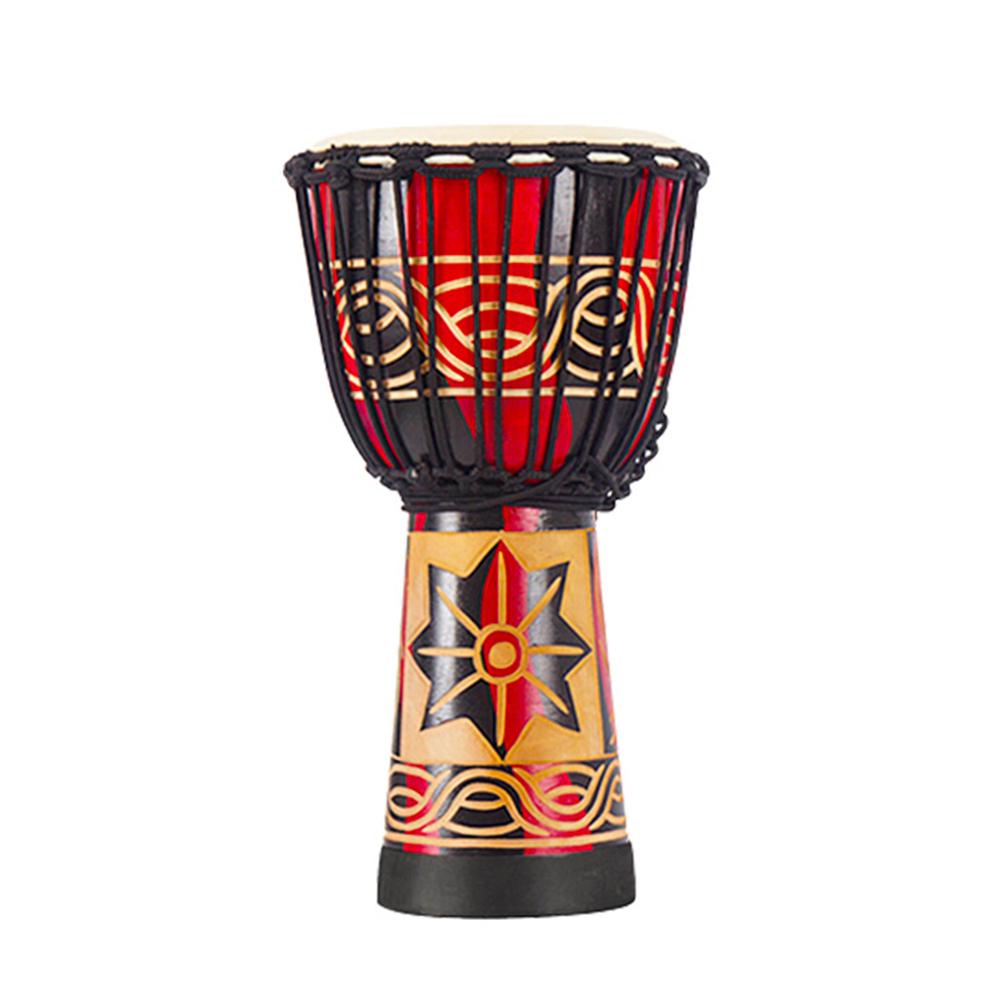 8 Inch Mooie Afrikaanse Djembe Trommel Kleurrijke Doek Art Vat Skin Voor Kinderen Handtrommel Muziek Muziekinstrument