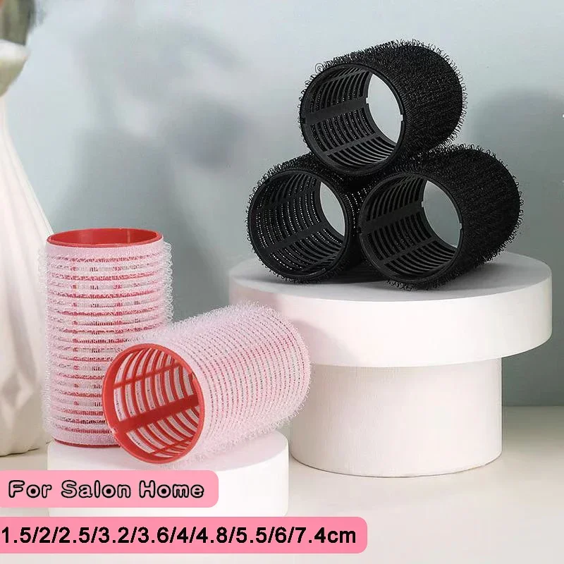 헤어롤 6pcs Hair Rollers Heatless Hair Curlers No Heat Hair Bangs Volume Self-adhesive Hook Curlers DIY Styling Tools & Accessories