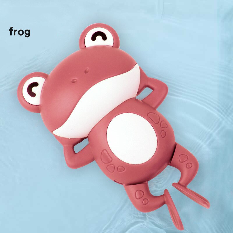 Baby Bath Toys Animal Cute Cartoon Tortoise Crab Classic Baby Water Toy Infant Swim Chain Clockwork Toy For Kids Christmas: Frog-DD574C