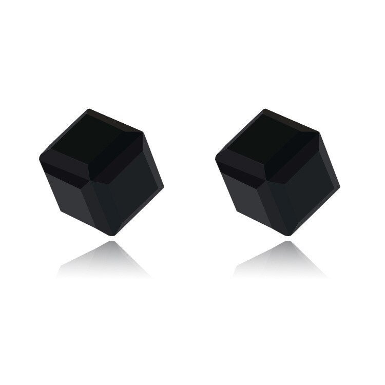 1 Paar Kleur Cube Clip Oorbellen Voor Man Zirkoon Oor Piercing Sieraden Vrouwen Jongen