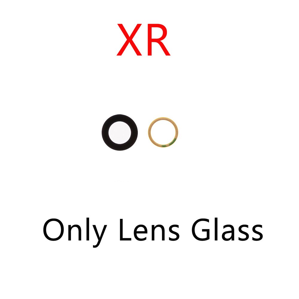 Voltar câmera traseira lente de vidro anel capa com moldura titular para o iphone x xr xs max lente de vidro da câmera + moldura peças: XR lens glass