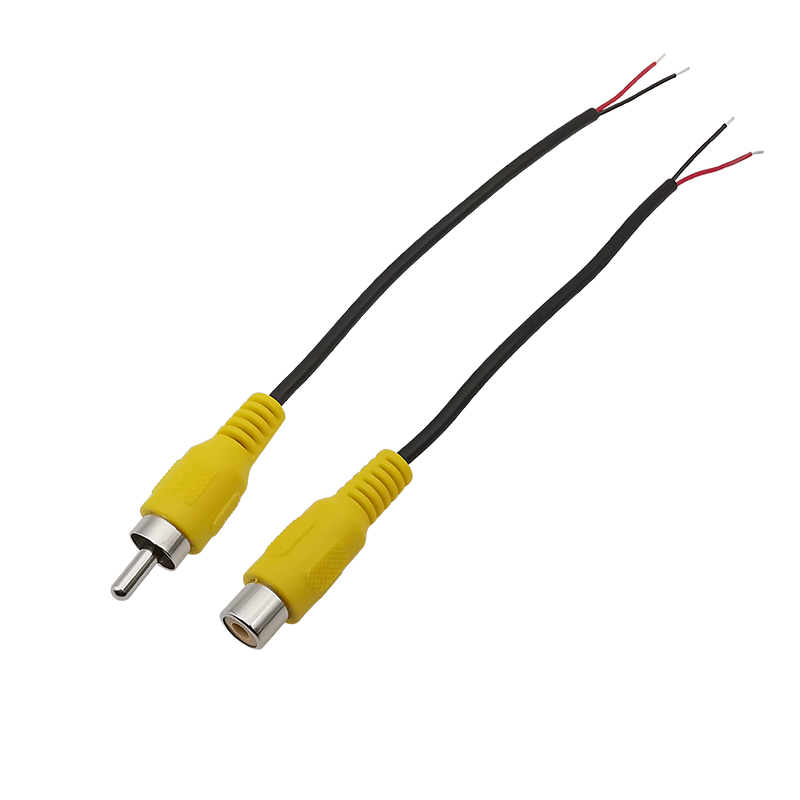 RCA Male Plugs / Female Socket Adapter Audio Video AV RCA Plug Jack Extension Wire Cable Connector For Video Camera DIY 15CM: Lavender