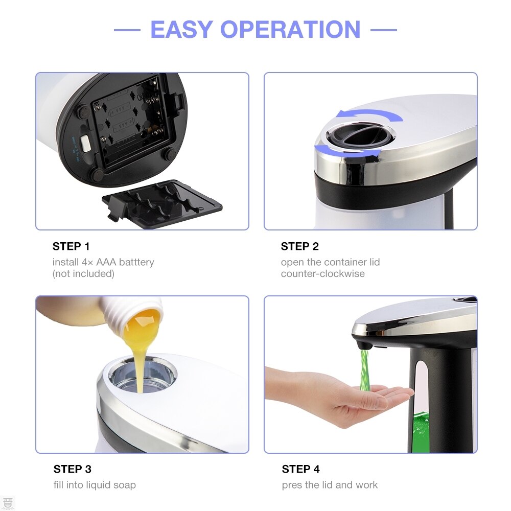 Plastic Automatic Liquid Soap Dispenser