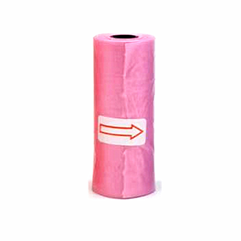 1200 pièces couleur aléatoire dessin animé patte graphique chien merde sacs animaux de compagnie merde sacs anti-fuite chien déchets sacs pour fournitures pour animaux de compagnie: L / Rose