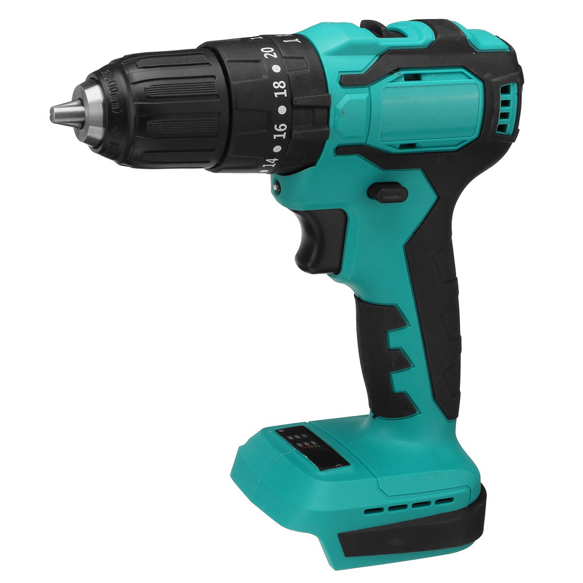 2 Speed 13mm 90Nm Brushless Impact Electric Drill Electric Screwdriver Cordless Drill Power Tools for Makita 18V Battery: 10mm Green