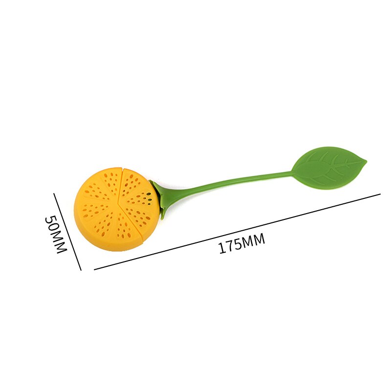 Lemon Shape Silicone Tea Infuser Loose Leaf Strainer Filter Herb Steeper Loose Tea Steeper Silicone Diffuser for Loose Leaf: Orange