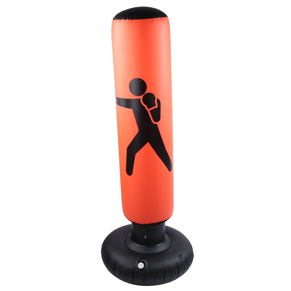 Saco de arena inflable para entrenamiento de boxeo para adultos y niños, accesorio de de PVC de 160cm, columna hinchable, punzonadora: Amarillo