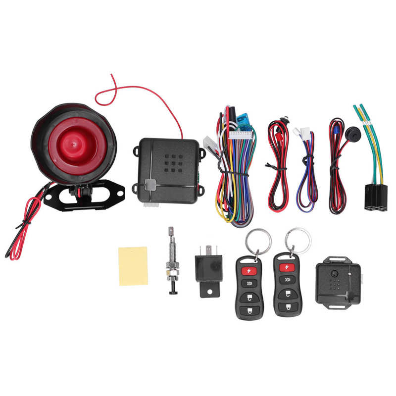Car Anti‑Theft Alarm One-Way Car Alarm System Remote Control Anti-Theft Keyless Entry Security Alert with Shock Sensor