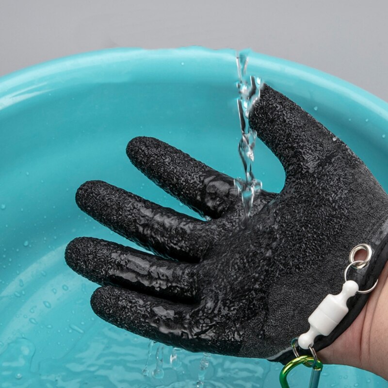 1 stk fiskehandske med magnetudløsning fisherman catch fish handsker skære- og punkteringsbestandige anti-skrid latex fisk