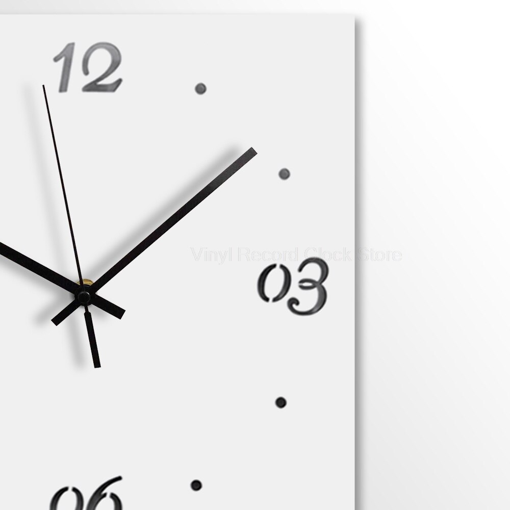 Decorative Large Wooden Wall Clock Modern Square Silent Hanging Wall Clocks Square Europe Wood Digital Clock Home Decor