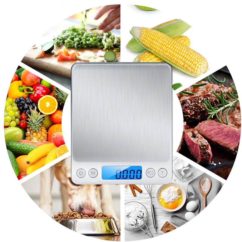 AIRMSEN – balance de cuisine numérique précise, poche, bijoux, régime, gramme, affichage LCD, 0.1/0.01g