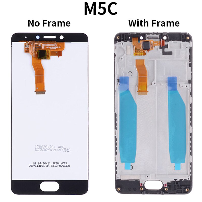 Original LCD For MEIZU M5 M5S M5C Display Touch Screen Assembly With Frame Digitizer Replacement For MEIZU M5S LCD Screen