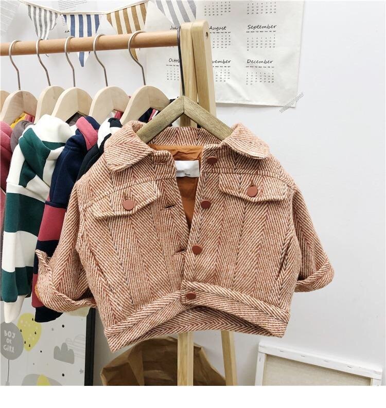 Infantile di inverno Cappotto per il bambino delle ragazze dei ragazzi di nuovo modo Bambini del rivestimento del bambino Caldo Della Tuta Sportiva del bambino del cappotto dei vestiti Plaid e tweed