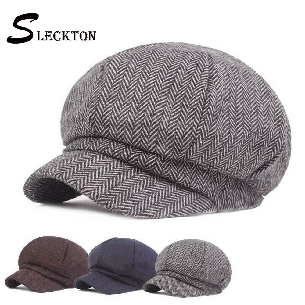 Sleckton geruite fedora baretten platte pet dames achthoekige petten katoenen schildershoed casual krantenjongenshoeden voor dames