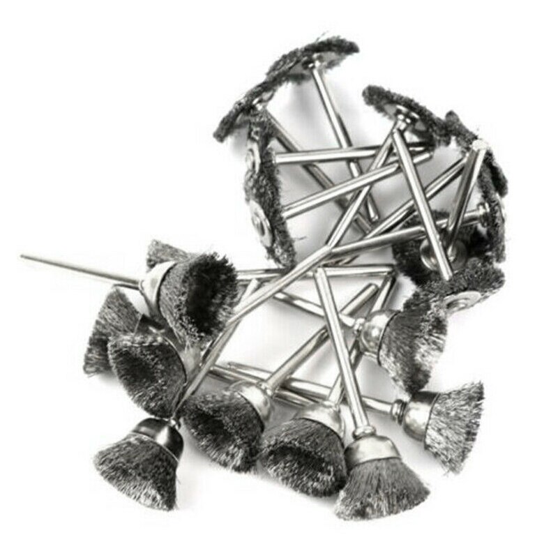Stainless Steel Wire Brush Set For Dremel Rotary Tool Die Grinder Flat Wheel Cup