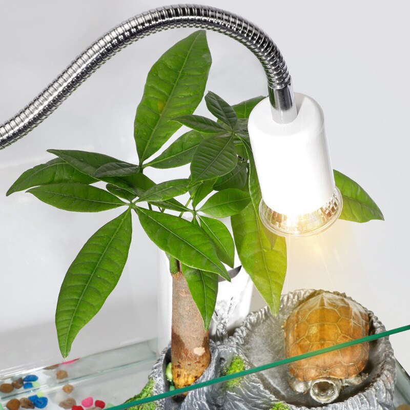 Reptile Lamp UVA+UVB Full Spectrum Sun Light Adjustable Heating Bulb Holder Clamp Lamp Fixture Heating Light Lamp for Reptiles