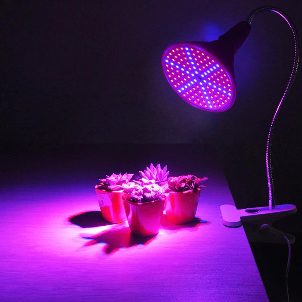 LED Growing Lamp Plant Bulb Full Spectrum LED Light Grow Clip Holder For Greenhouse Vegetable Flowers Indoor Ampoule
