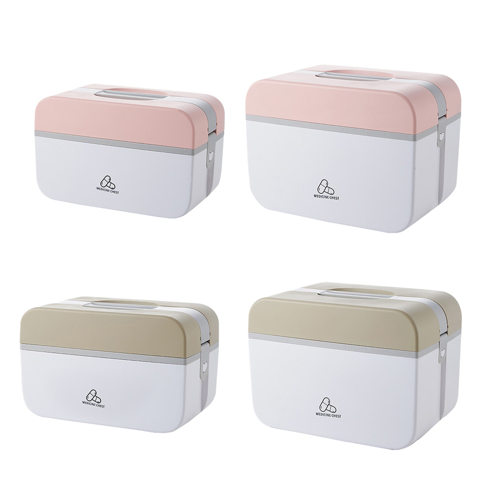 Medicine Storage Box Foldable Safe Portable Medicine Organizer Pill Box Splitters Pill Storage Organizer Container