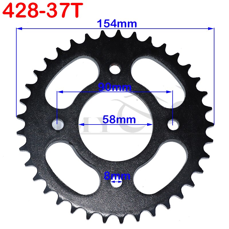 420/428 Chains 58MM 37T/41T/48T Motorcycle Chain Sprockets Rear Back Sprocket For ATV Quad Pit Dirt Bike Motorcycle Motor Moped: 428-37T