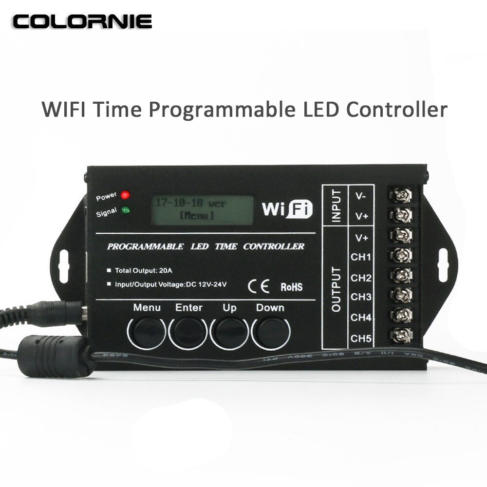 WiFi Zeit Programmierbare LED Regler Dimmer RGB Aquarium Beleuchtung Timer TC421 TC420 5 Kanäle RGB Controler Für LED Streifen
