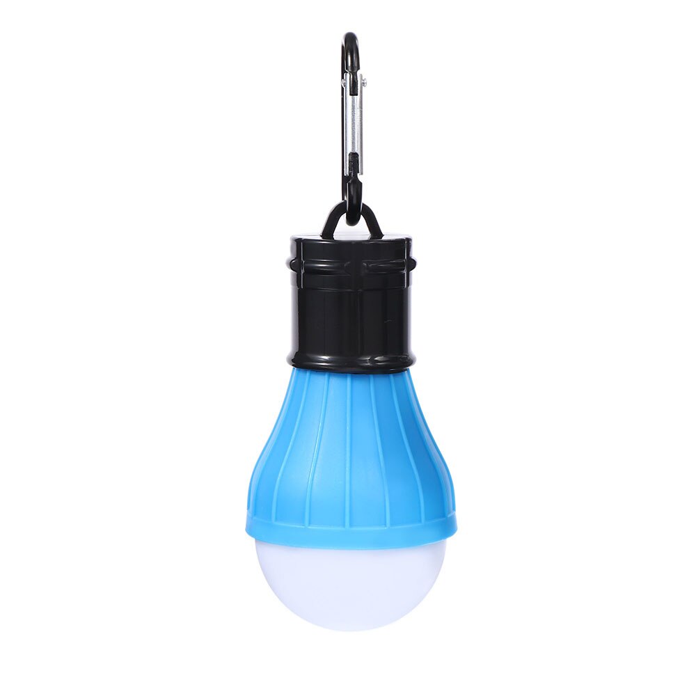 Mini bærbar lanterne telt lys 4 farver led pære nødlampe vandtæt hængekrog lommelygte til camping: Blå