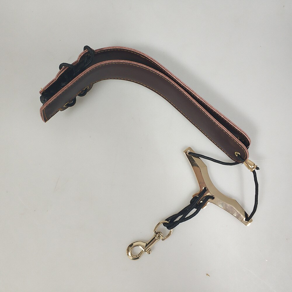 Saxophone Strap - Foldable Leather Neck Strap - Wind Instrument Accessory: A