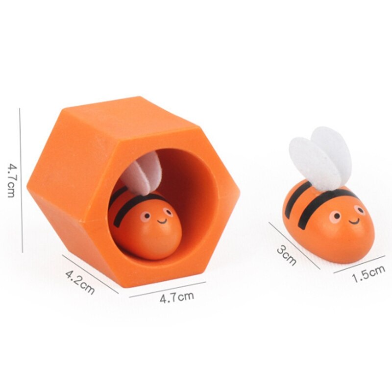 Spel houten educatie kinderen klein muziek bijenkorf clip bijen speelgoed vorm & kleur matching cognitie