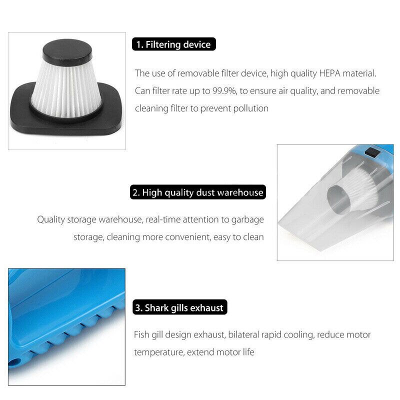 150W Auto Stofzuiger Auto Handheld Stofzuiger Mini Stofzuiger Voor Car Cleaning 5Kpa Krachtige Vacuüm Reinigers Auto