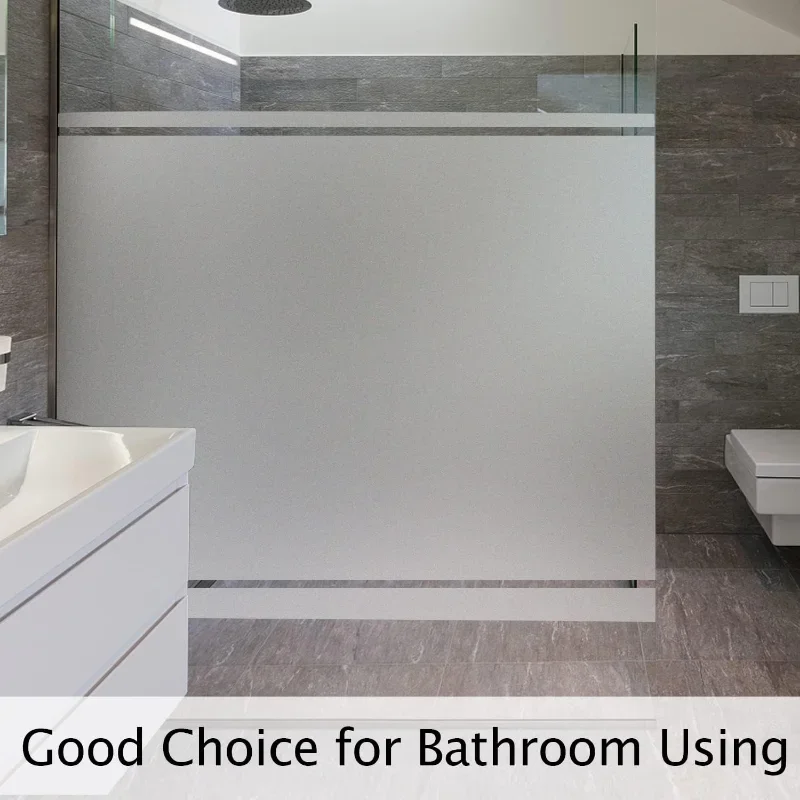 2 Meter Matte Frosted Window Film Privacy Protective Decorative Glass Tint Film for Home Opaque Self Adhesive Window Sticker