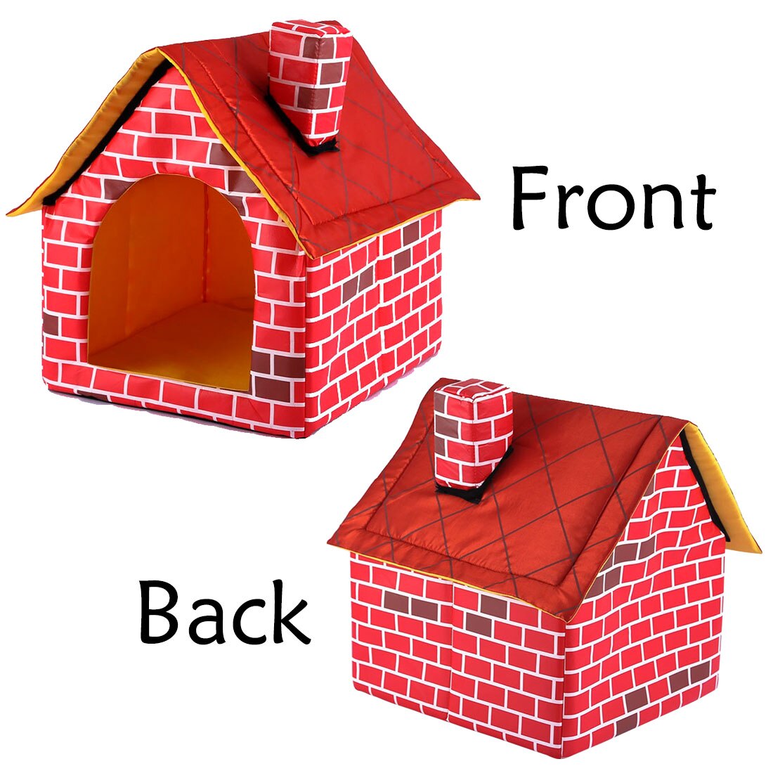Casa de perro portátil de ladrillo rojo, cálida y acogedora cama para gatos para perros pequeños y medianos, productos para cama de Mascota