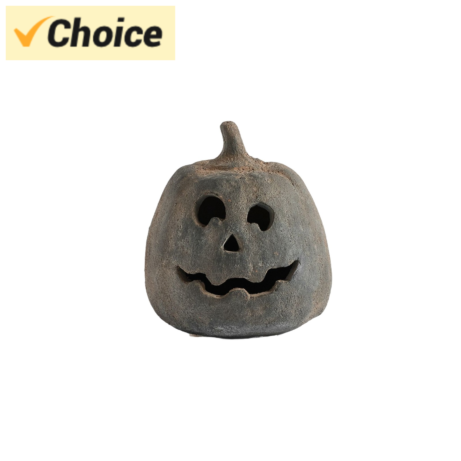 Świecące - Dekoracje Halloween - Żywiczna Dyniowa Latarnia Zewnętrzna Wewnętrzna - Urocza Halloweenowa Dekoracja Jesiennej Farmy na ho: Jasno szary