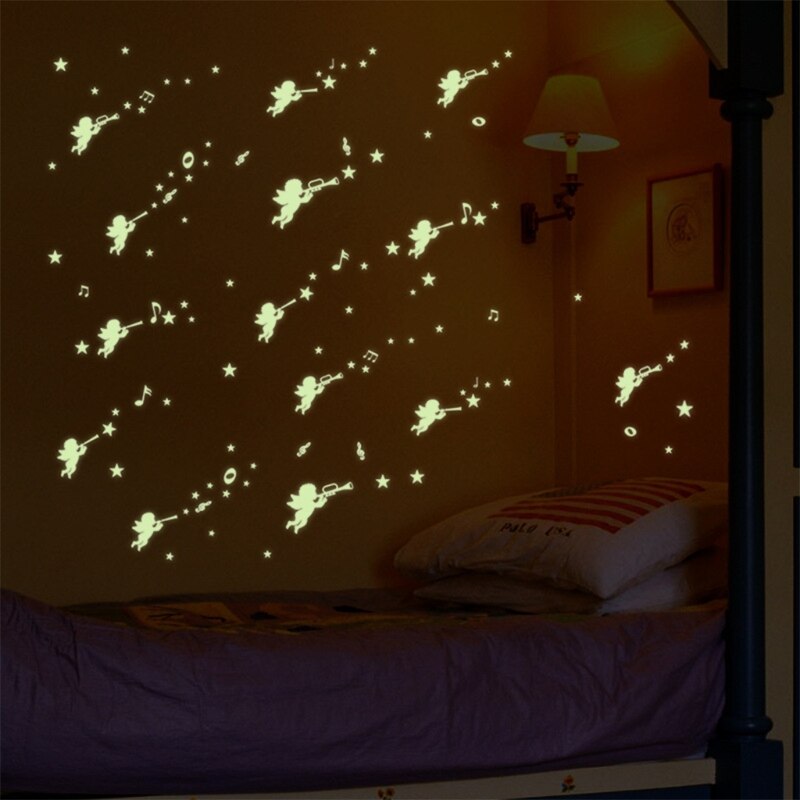 Luminous Stickers In The Dark, Luminous Little Angel DIY Murals G88E