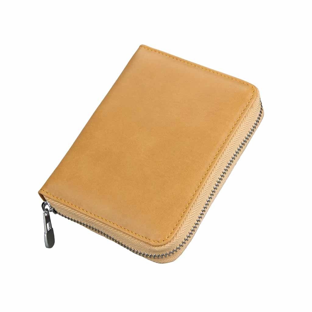 Portemonnee Pu Leer 24 Bits Card Case Vrouwen Business Bank Kaarten Houder Mannen Credit Paspoort Card Bag Id Paspoort card Wallet # G30: YELLOW