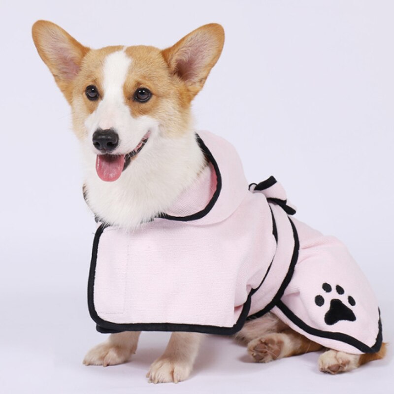 Pet Dog Cat szlafrok z kapeluszem ręcznik do suszenia szlafrok z mikrofibry Super chłonny pielęgnacja zwierząt domowych środki czystości
