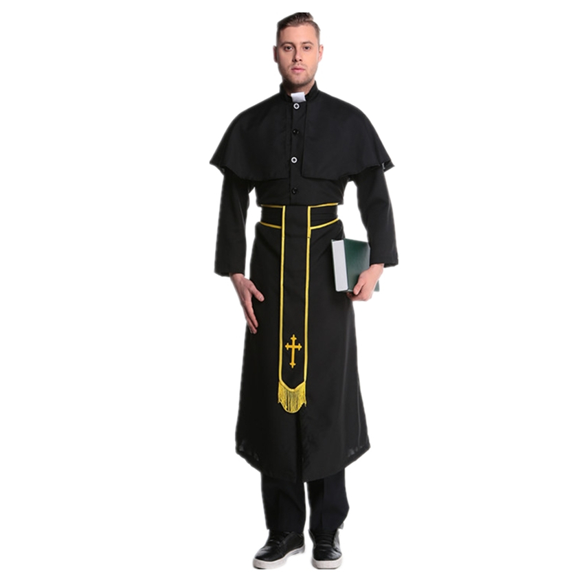 Medieval Cosplay disfraces de Halloween para las mujeres sacerdote monja traje misionero adulto Cosplay ropa vestido de mujer