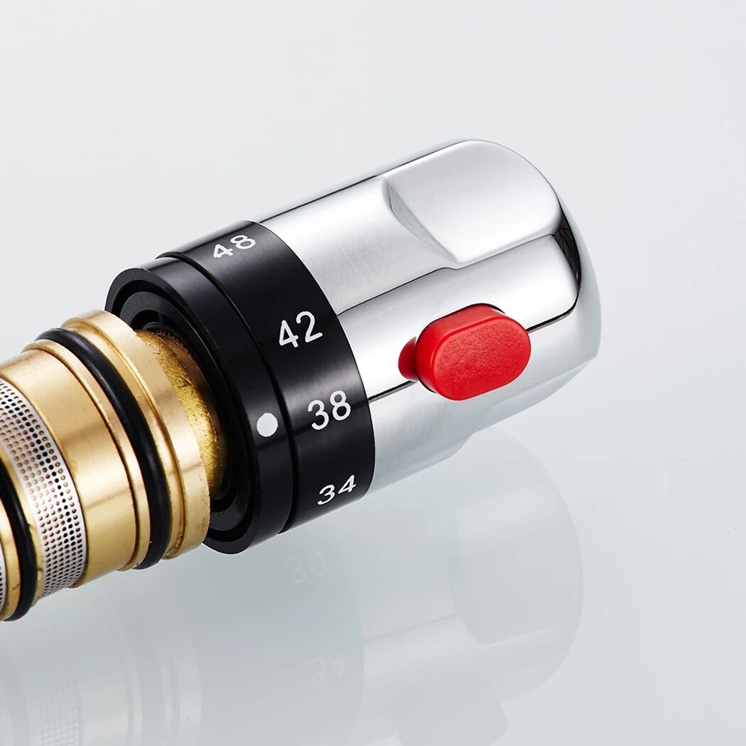 Brass Thermostatic Bath Mixer Shower Valve Tap Faucet Spool Replacement Cartridge Valve Handle