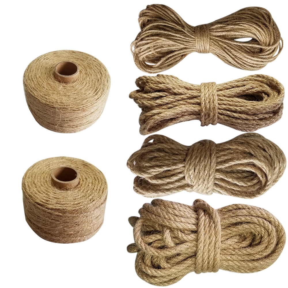 100% Natuurlijke Jute Draad Touw Macrame Cords Voor Decoratie Handgemaakte Diy