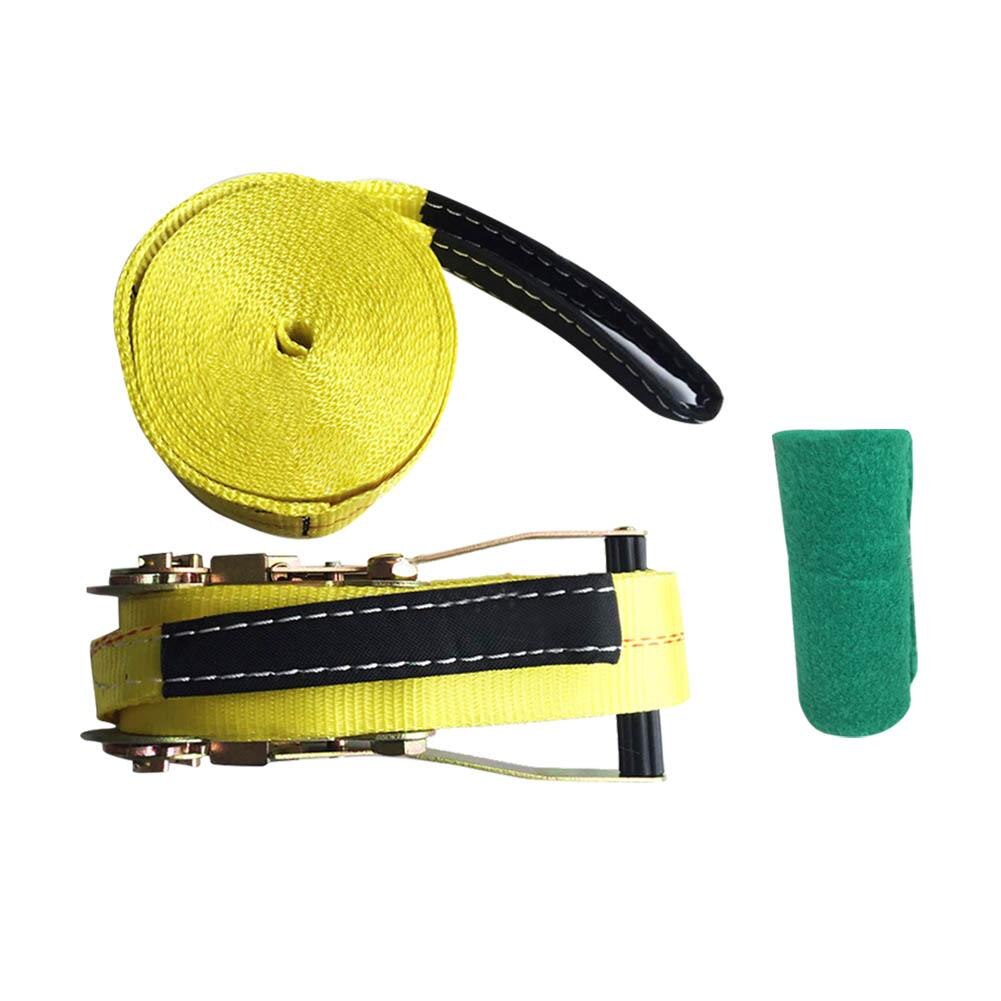 10*0.5m Outdoor Extreme Sports Slackline Style Thickening Soft Rope Fitness Balance Rope: Yellow