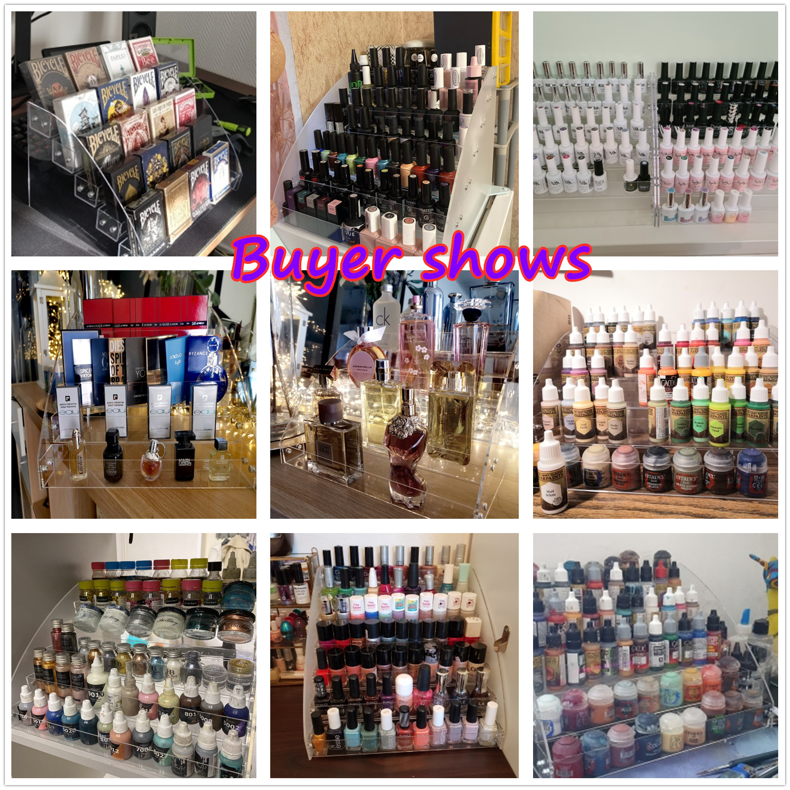 1 to 7 -lags akryl neglelak stativ bordplade display stander klar læbestift holder æteriske olier hylde makeup opbevaring organizer