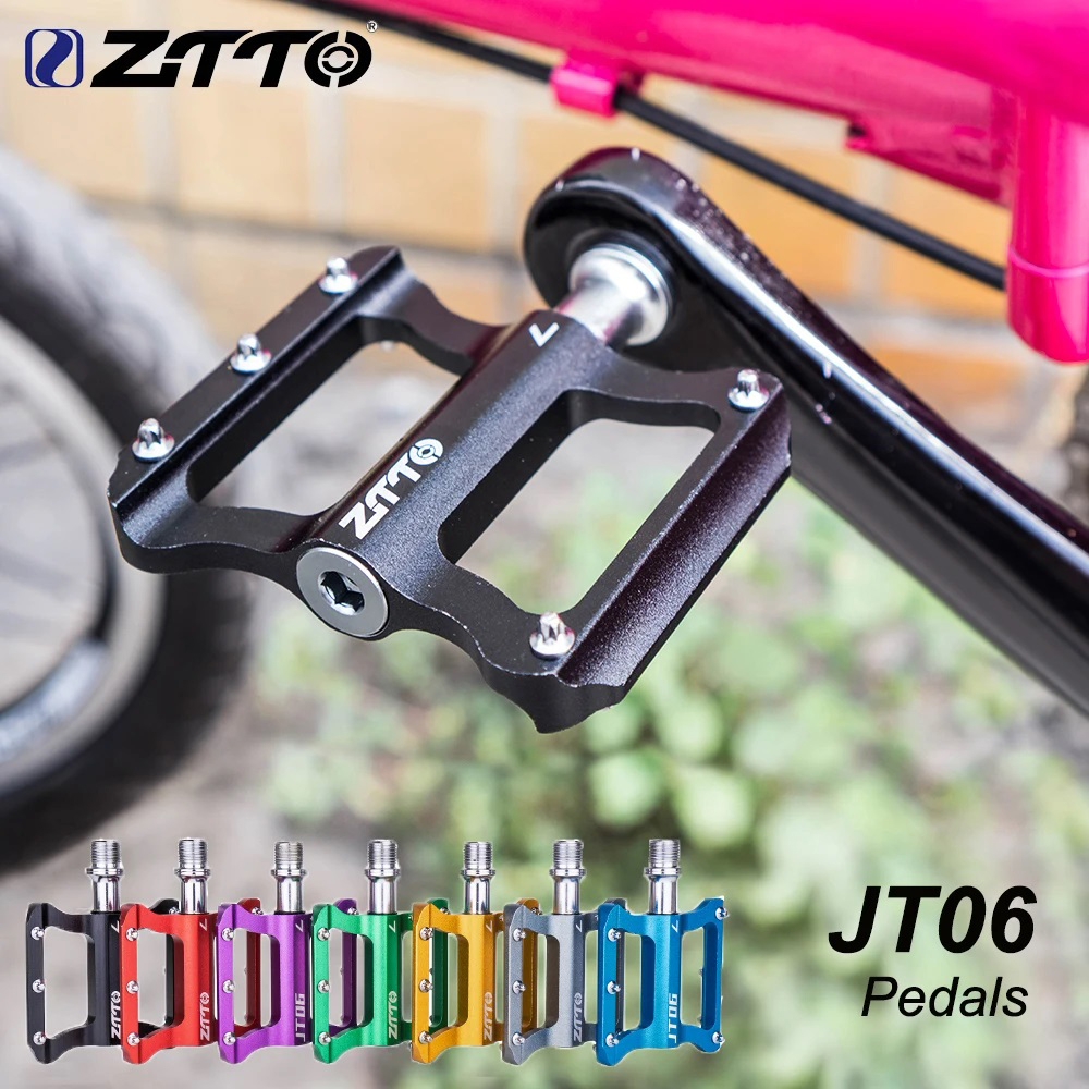 ZTTO Fahrrad Ultraleichtes Anti-Rutsch-Pedal 2 abgedichtetes Lager MTB Rennrad Pedal CNC Faltrad Pedale Flache breite Plattformpedale