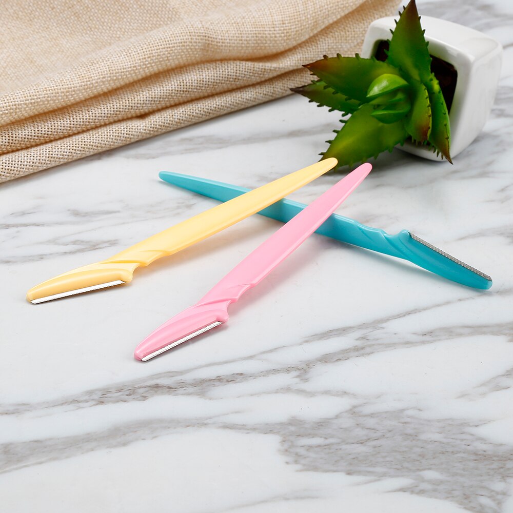 ELECOOL 3 pièces/ensemble sourcil rasoir Facial sourcil tondeuse forte Mini maquillage couteau Shaper rasoir