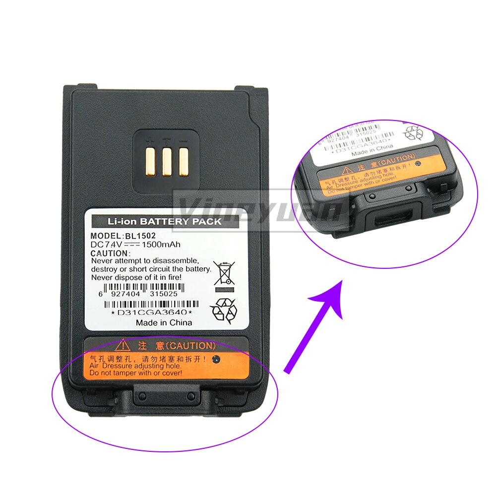 2X BL1502, BL1504, BL2010 Vervangende Batterij voor HYT PD500 PD502 PD560 PD600 PD602 PD660