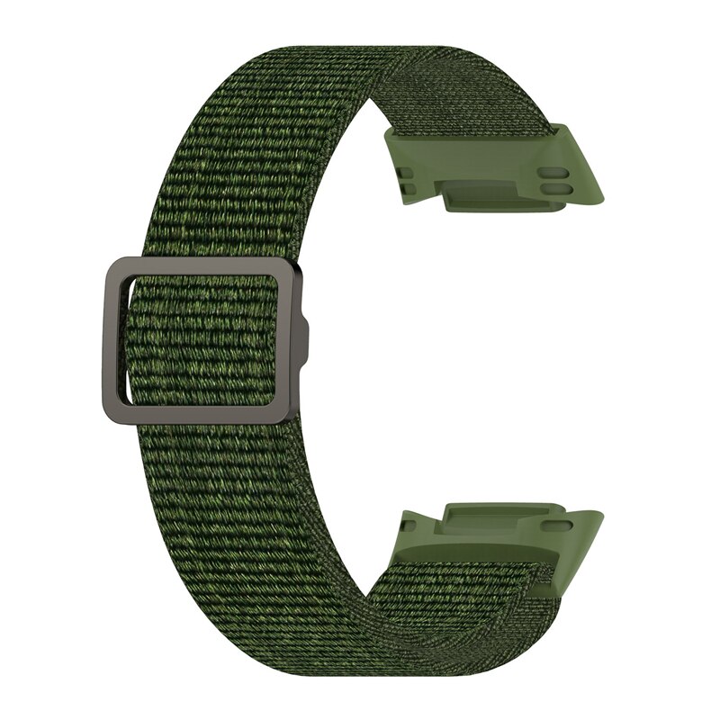 Nylon Horloge Band Voor Fitbit Lading 5 Band Zacht Ademend Sport Armband Loop Polsbandjes Voor Fitbit Lading 5 Vervanging Riem: Army green