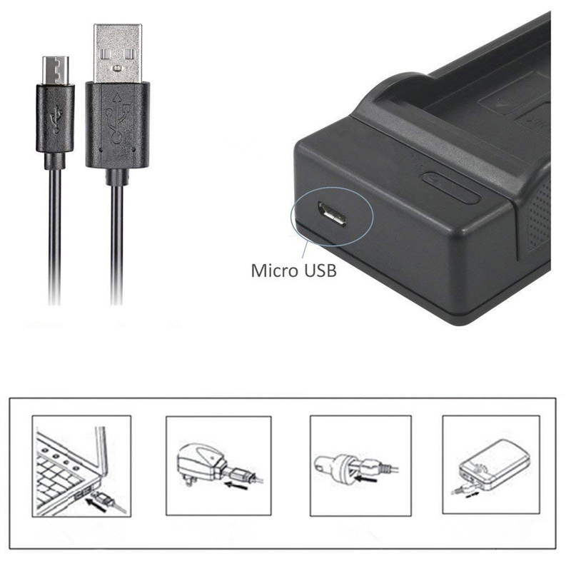 EN-EL10 USB Battery Charger for Nikon Coolpix S3000 S4000 S5100 S60 S80 S200 S210 S220 S230 S500 S510 S520 S570 S600 S700